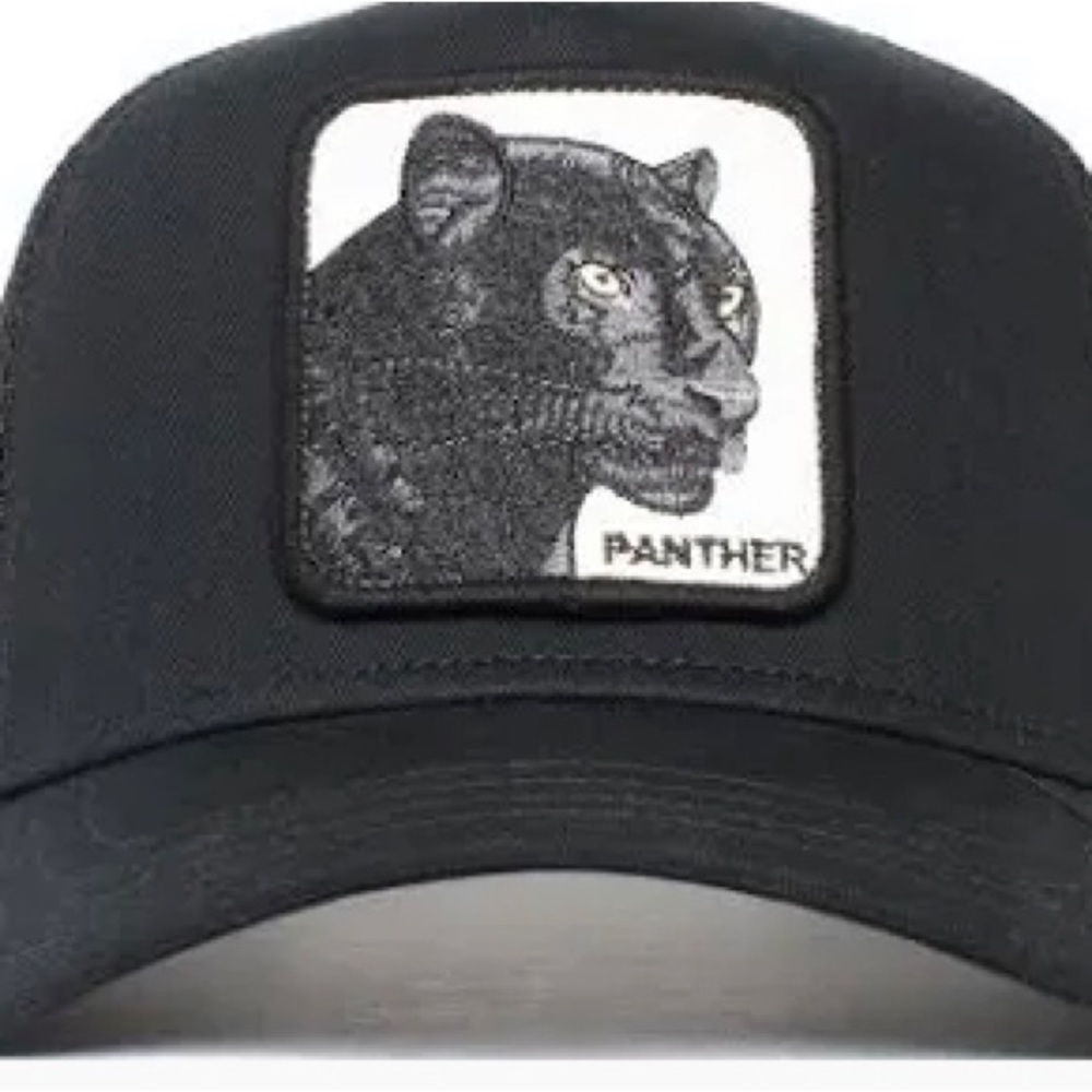 COPY - GOORIN BROS PANTHER BLACK TRUCKER HAT NWOT